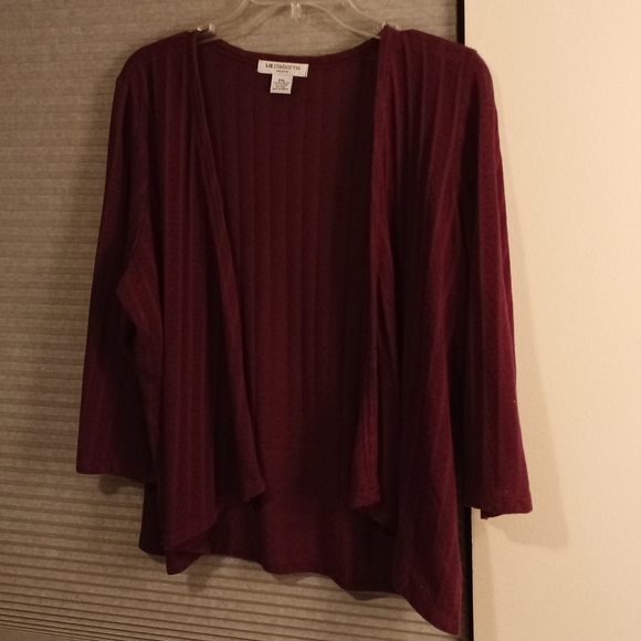 Liz Claiborne Deep Purple Open Weave Sweater 🍇🍆👾 - Picture 8 of 8